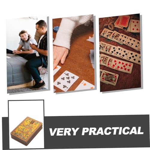 BESPORTBLE Goldene Pokerkarten Satz Mit Drachenmotiv Spielkarten Aus Robustem Kunststoff Professionelle Brettspiel Spielkarten Für Party Und Trick Requisiten – Bild 8