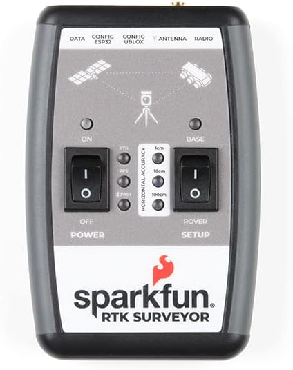 SparkFun RTK Surveying Kit GNSS Receiver: ZED-F9P Transceiver: ESP32 WROOM GNSS L1/L2 Multi-Band Antenna - TOP106 USB A to C Cable and Wall Charger - Image 3