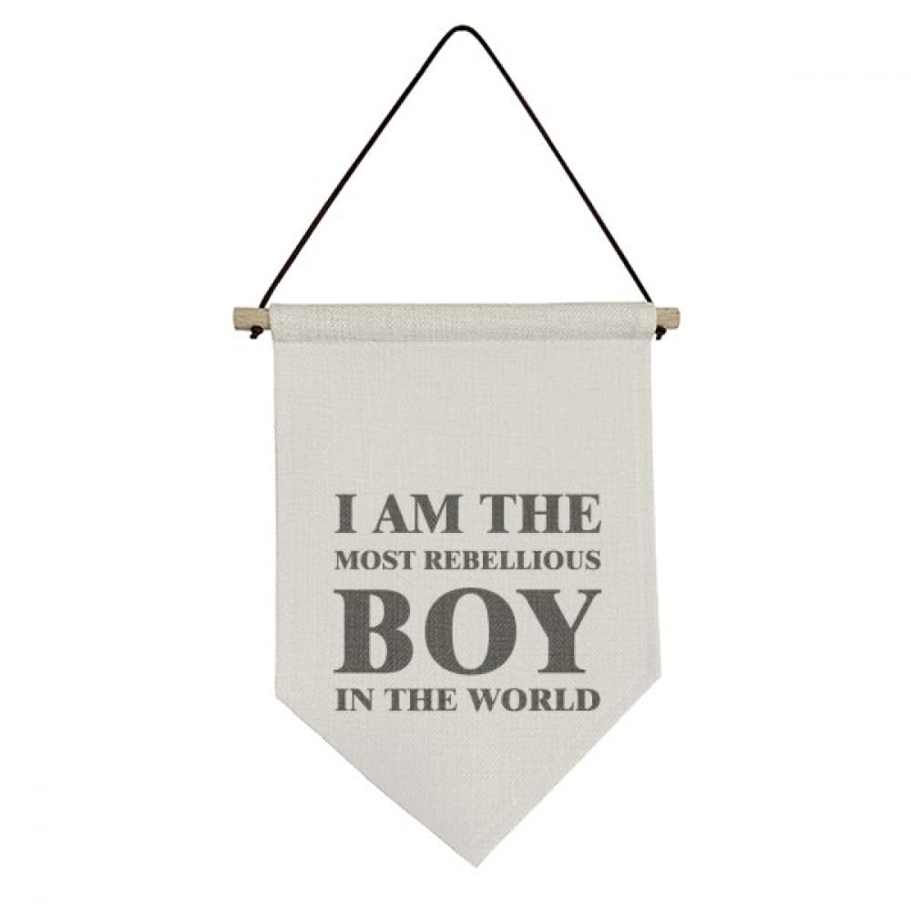 Drapeau en toile I Am The Rebellious Boy pour décoration murale suspendue