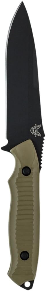 Benchmade - Nimravus 140 Knife, Drop-Point Blade, Plain Edge, Coated Finish, Sand Handle