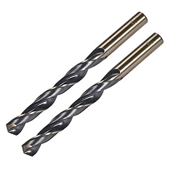 uxcell 2pcs Straight Shank Twist Drill Bits 12mm Gold Titanium & Black ...