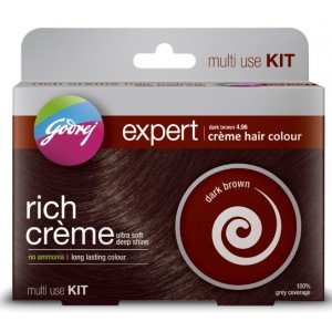 Godrej Expert Rich Crème Hair Colour Dark Brown - Multi Use Kit