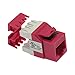 Cat.5E RJ45 110 Type 180Â° Keystone Jack Red