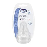 Tetina flujo normal Chicco Wellbeing - Tetina de silicona anticólicos con flujo normal para bebé de 0 meses + , 2 unidades