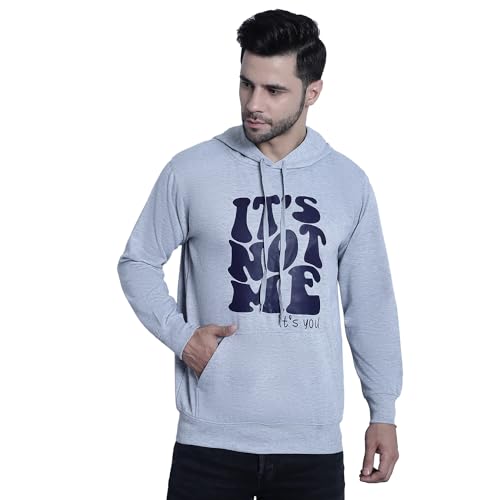 Image of Mack Jonney Printed Hooded Cotton Fleece Hoodie for Men-MACK32358
