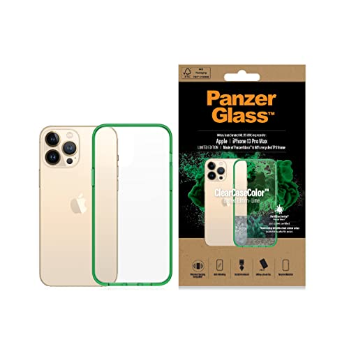 PanzerGlass™ ClearCaseColor™ Étui Antichoc Compatible avec l'iPhone 13 Pro Max - Édition limitée Lime, étui Rigide de Protection Militaire pour iPhone 13 Pro Max Case.