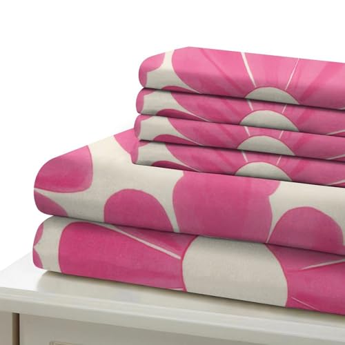 Housse de couette microfibre 140x200 fleurs avec sa taie d'oreiller - 7