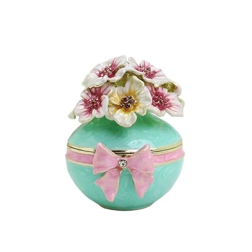 GPDNBIEU Jewellery boxes, Bow Enamel Metal Vase Jewelry Box Portable Video Storage(Style2)
