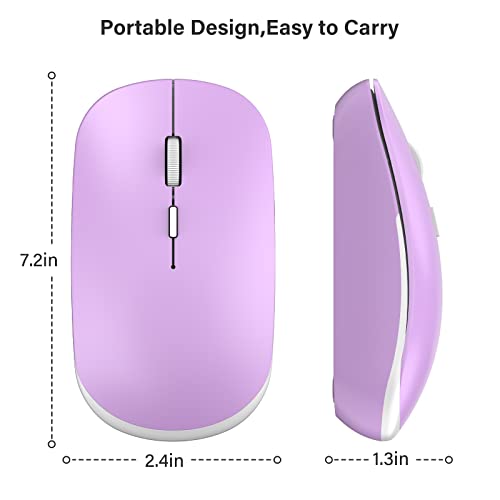 Wireless-Mouse-24G-Optical-Cordless-Mouse-with-USB-Receiver-Ultra-Silent-Ergonomic-LED-Mouse-AA-Battery-Used-Computer-Mouse-for-PC-Laptop-Desktop-MacBook-Windows-Purple