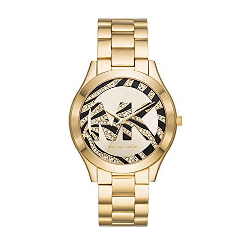 Michael Kors Women’s Slim Runway Quartz Watch MK4561 Gold Stainless Steel