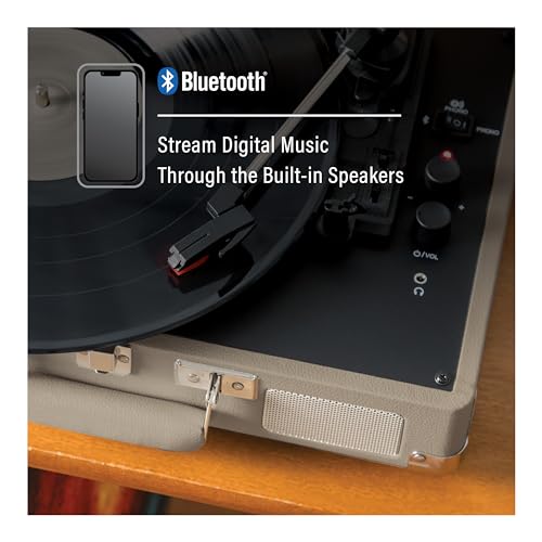 Image of Crosley CR8005F-TE Cruiser Plus Record Player, Taupe