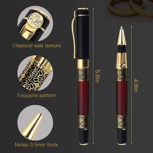 Image of Roshfort Luxury ball Pen - Customized Personalized Ballpoint Pen | Black & Maroon | Stylish Designs | Engrave Your Name. SEND DETAIL WHATSAPP +91 9631056748