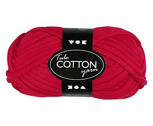 Cotton Yarn Full Red 100g / 45m, Yarn Hand, Craft Supply, Cotton Thread, Cotton Knitting, Cotton Crochet, Cotton Cord, Wool, Textile Silk