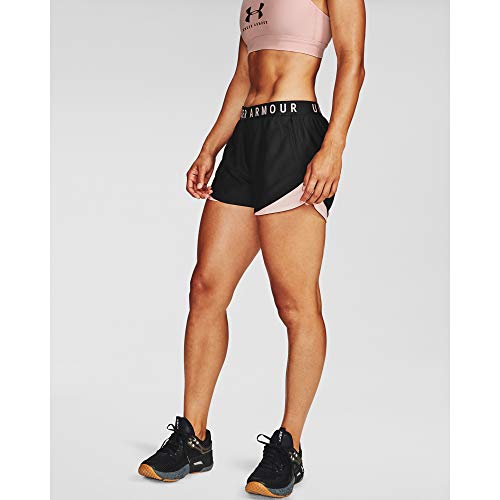 Under Armour (アンダーアーマー) レディース プレーアップ ショーツ 3.0 ブラック (020)/デザートローズ XXL