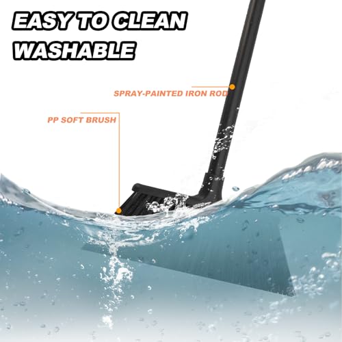 Xifando 137,2 cm Langer Haushaltsbesen mit Eisenstiel – Verstellbarer, robuster Besen für Innen- und Außenreinigung, geeignet für Häuser, Garagen, Küchen, Badezimmer, Einkaufszentren, Büros und Höfe – Bild 6