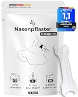 Ellicit Nasenpflaster Transparent, 30er Pack Premium Nasenstrips, gegen Schnarchen, Extra Halt für bessere Schlafqualität, besser Atmen bei verstopfter Nase, Nasal Strips [für jede Nase]