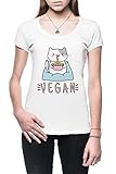 Regular Fit Vegan Ramen Mujer Camiseta Blanco Tamaño L - Women\'s T-Shirt White