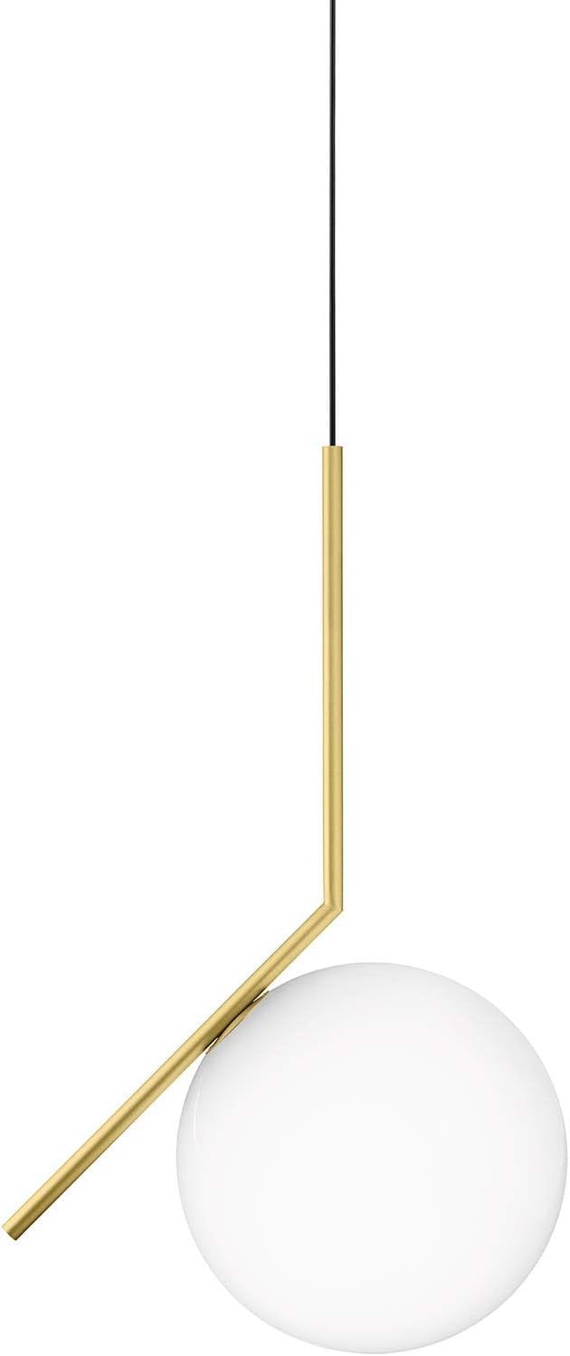 Prop It Up Minimalist Pendant Light with Globe Shade, Brass Finish, 15cm Diameter-picture-13