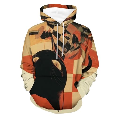 Sweatshirt chat samouraï japonais pullover manches longues hoodie taille S