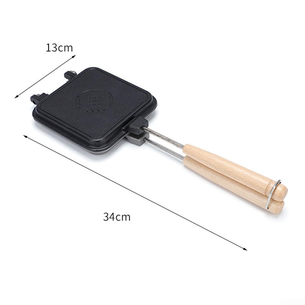 DAZZLEEX Moule à sandwich chaud en fonte – Antiadhésif, double face pour des sandwichs parfaits à chaque fois