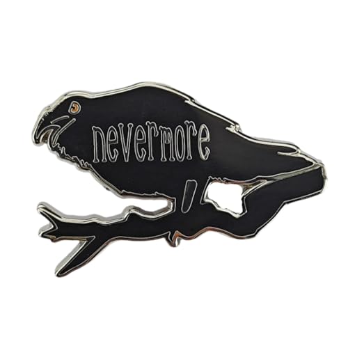 Image of Raven Enamel Pin Lapel Fashion Pin Crow Gothic Literary Enthusiast Fan Gift for Backpacks Hat Jackets