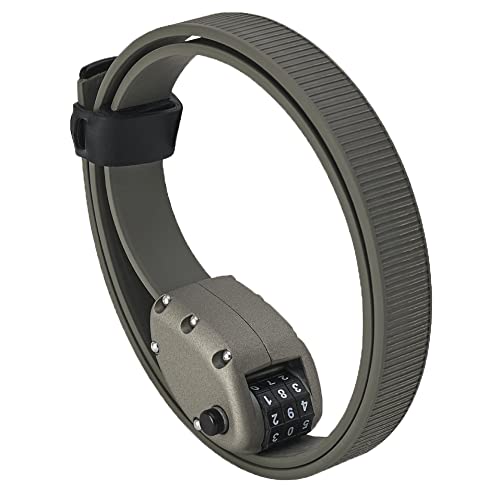 OTTOLOCK HEXBAND Cinch Lock - Lightweight Anti Theft Combination Bike Lock, Compact, Extra Tough, Bicycle Accessories, Grey, 18 Inch