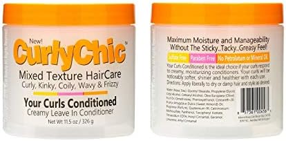 CURLYCHIC Your Curls Conditioned Creamy Leave In Conditioner, 11.5 Ounce
