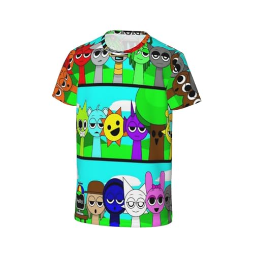 Sprunki T Shirts Crewneck Short Sleeve Fashion Printed Casual Tee Tops3