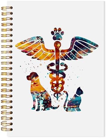 Dog Cat Veterinarian Medical Spiral Notebook, Veterinarian Gifts ...