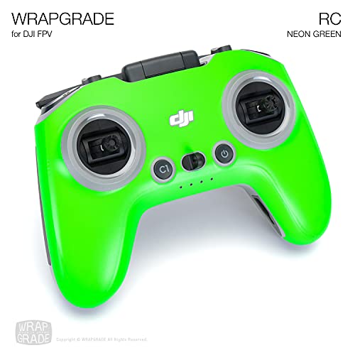 Image of WRAPGRADE Skin Compatible with DJI FPV RC /DJI FPV Remote Controller 3 (NEON Green)