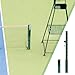 Otoolling Square Tennis Posts with Ground Sleeves Outdoor Heavy Duty Court Permanent Playground Kit Green Spray Tennis Challenge Court Net Quick Fixation System Equipped with a Cable Reel