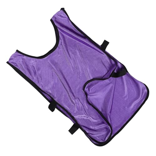 SKISUNO Breathable Mesh Vest for Soccer Pinnies Adult Team Vests for Football Practice Stylish Training Vests for Sports Everyday Wear Purple