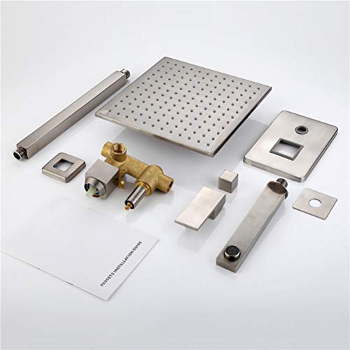 Ensemble de robinets de douche antique nickel brossé pour espace spa à la maison