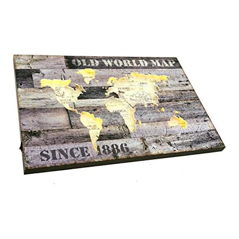 Spetebo 3D Holz LED Weltkarte Cover