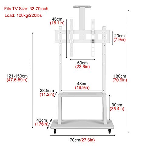 Soporte universal para TV de piso para 32-70 pulgadas miniatura 4