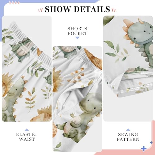 Pajama Pants Dinosaurs Watercolor PJ Bottoms Sleepwear Lounge Sleep Pant with Pockets4