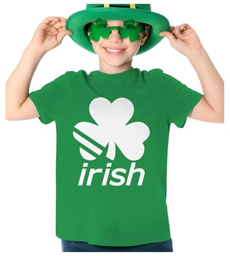 Tstars Youth Kids St. Patrick's Day T-Shirt Lucky Irish Shamrock Clover Design for Boys and Girls