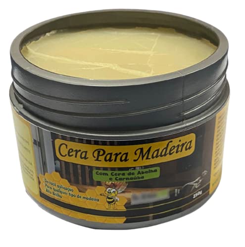 Cera De Abelha Com Carnaúba Para Madeira Lustra E Brilho 250g