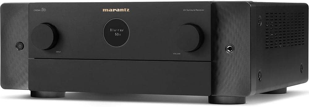 Marantz Cinema 50 9.4-Ch Receiver 110W X 9 - 4K/120 and 8K Home Theater Receiver 2022 Model, Built-in Bluetooth, Wi-Fi & HEOS Multi-Room, Supports Dolby Atmos, DTSX Pro, IMAX Enhanced & Auro 3D