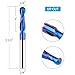 EANOSIC Carbide Ball Nose End Mill 1/4 Inch Shank, CNC Router bits Milling Tools with Nano Blue Coating for Side Milling, End Milling, Finish Machining
