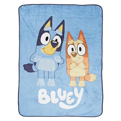 Jay Franco Bluey and Bingo Throw Blanket Cover