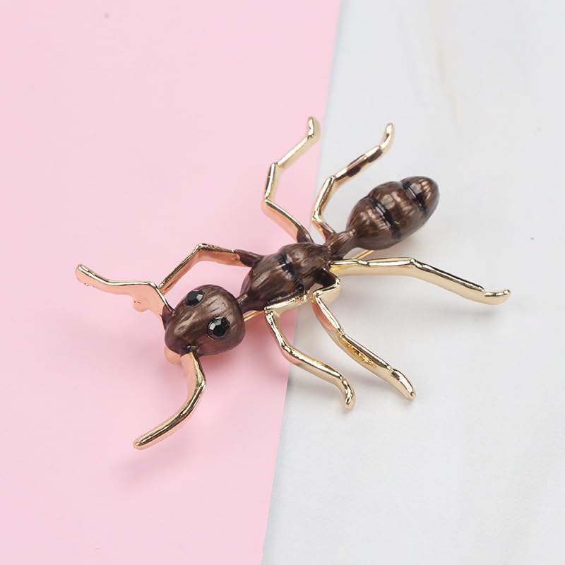 Image of 2Pcs Simple stripe enamel big ant brooch exaggerated insect Pin Brooches Accessories