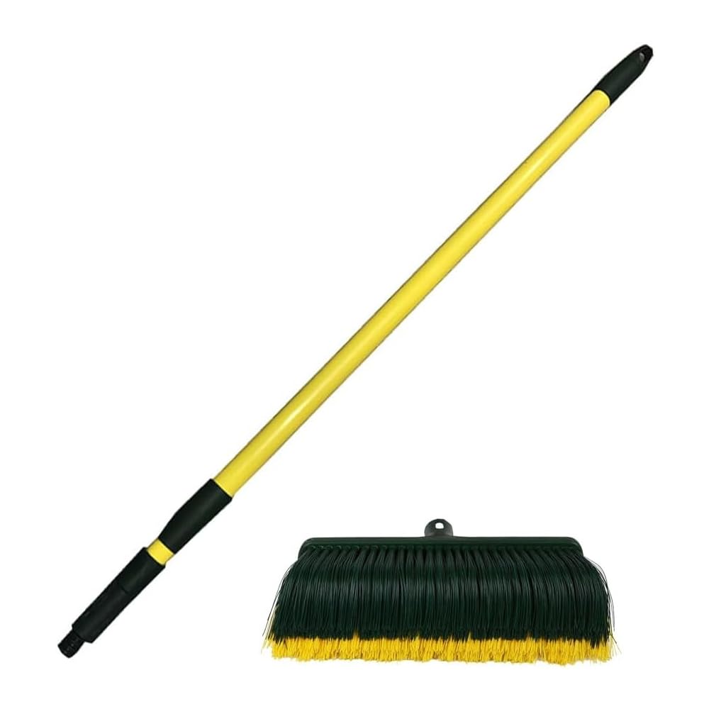 Suinga Brosse + Poignée Extensible de 0,8 à 1,4 m pour balayer Gazon Artificiel. Produit adapté à Tout Type de pelouse