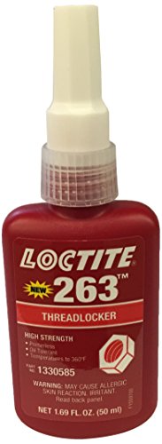 Loctite 1330585 263 Thread Locker, 50 mL, red