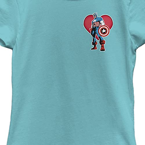 Fifth Sun Girl's Captain America Heart T-Shirt2