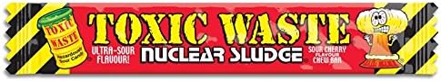 toxic waste sour cherry flavour chew bar from 5 bars to 50 bars