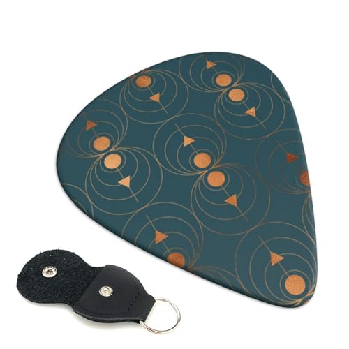 エメラルドの銅のアールデコ エレキベースウクレレピック Abs 素材エレアコ弦楽器 0.71mm