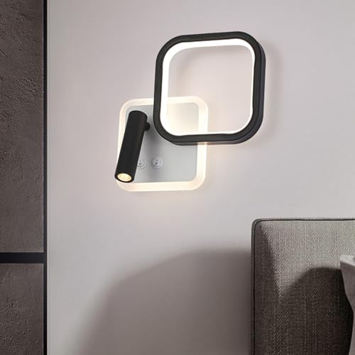 Luz de pared para leer en la cama con interruptor accesible y foco ajustable LED 7