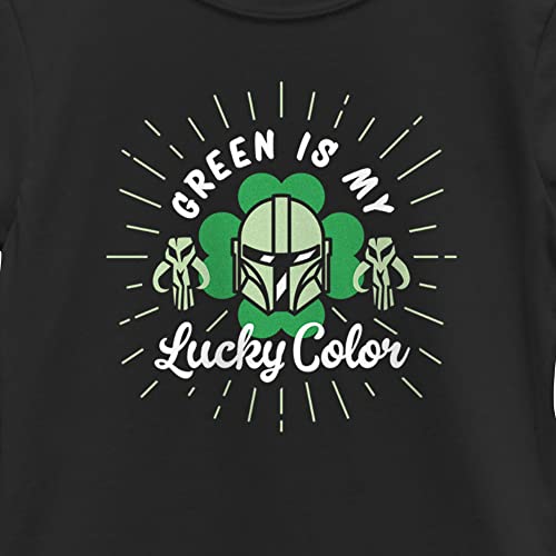 Image of The Mandalorian Girl's Star Wars St. Patrick's Day Din Djarin Green is My Lucky Color T-Shirt