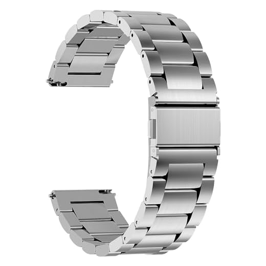 Fullmosa Pulseira de relógio de liberação rápida, pulseira de aço inoxidável 16 mm, 18 mm, 19 mm, 20 mm, 22 mm ou 24 mm, compatível com Samsung Galaxy Watch 5/4/3, Garmin Watch, Huawei Watch para homens e mulheres, Prata, 19MM(See Diagram), Tradicional, luxuoso